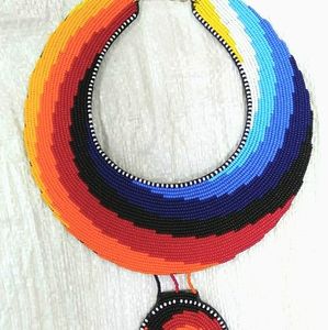 Beautiful African beaded necklaces.